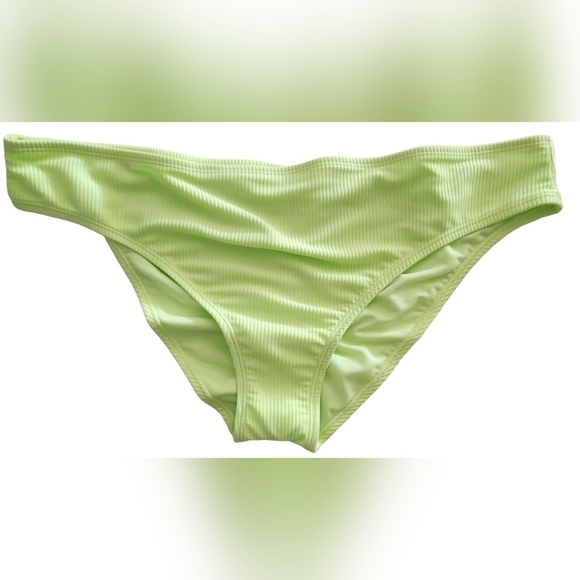 Juniors Ninty-Nine° Ruched Back Hipster Bikini Swim Bottom XXL Lime Green NWT - Picture 2 of 6
